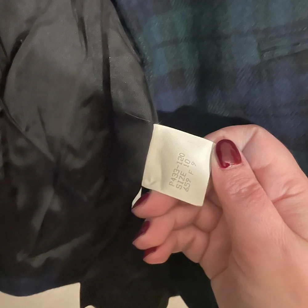 Women’s Pendleton Green and Blue Blackwatch Plaid Wool Blazer - Picture 4 of 7